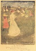 Maurice Prendergast The Breezy Common oil painting